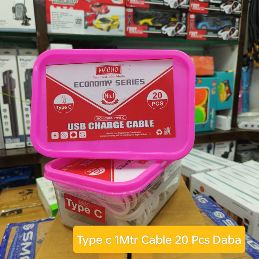 Macho 1Mtr Type c Cable 20 Pcs Pk